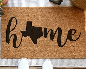 Pick Your State Doormat, Texas Doormat, Personalized Doormat, Home State Door Mat, Custom Doormat, Texas Native Doormat, Home State Doormat