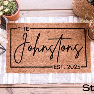 Custom Door Mat, Outdoor, Last Name Doormat, Front Door Decor ...