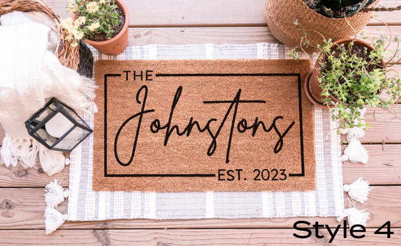 Custom Door Mat, Outdoor, Last Name Doormat, Front Door Decor, Housewarming Gift, Wedding Gift, Closing Gift, Personalized Welcome Doormat