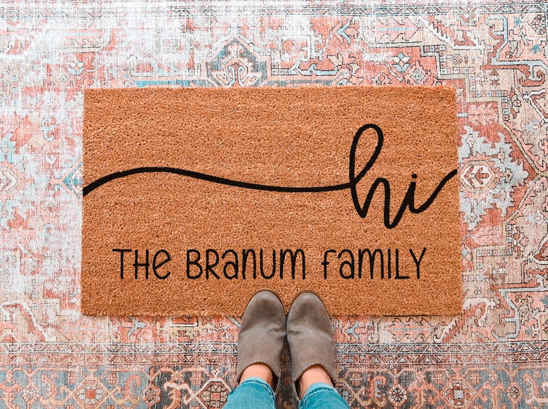 Hi Doormat Custom Doormat Personalized Doormat Cute Etsy.de