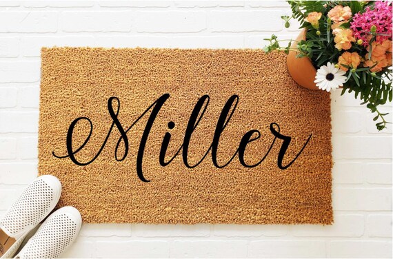 Love Lives Here Custom Doormat Last Name Welcome Mat