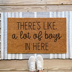 Theres Like A Lot Of Kids In Here, Funny Doormat, Funny Welcome Mat, Front Door Mat, Custom Doormat, Cute Door Mat, Funny Door Mat, Mom Gift image 5