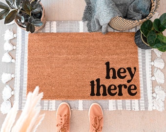 Hey There Doormat, Create Your Own Doormat, Custom Doormat, Personalized Doormat, Custom Door Mat, Hello Doormat, Custom Welcome Mat