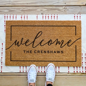 personalized welcome doormat