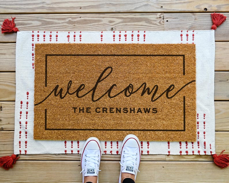 personalized welcome doormat