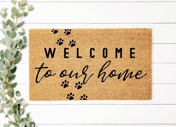 Dog Paws Doormat Dog Doormat Funny Doormat Welcome Mat | Etsy
