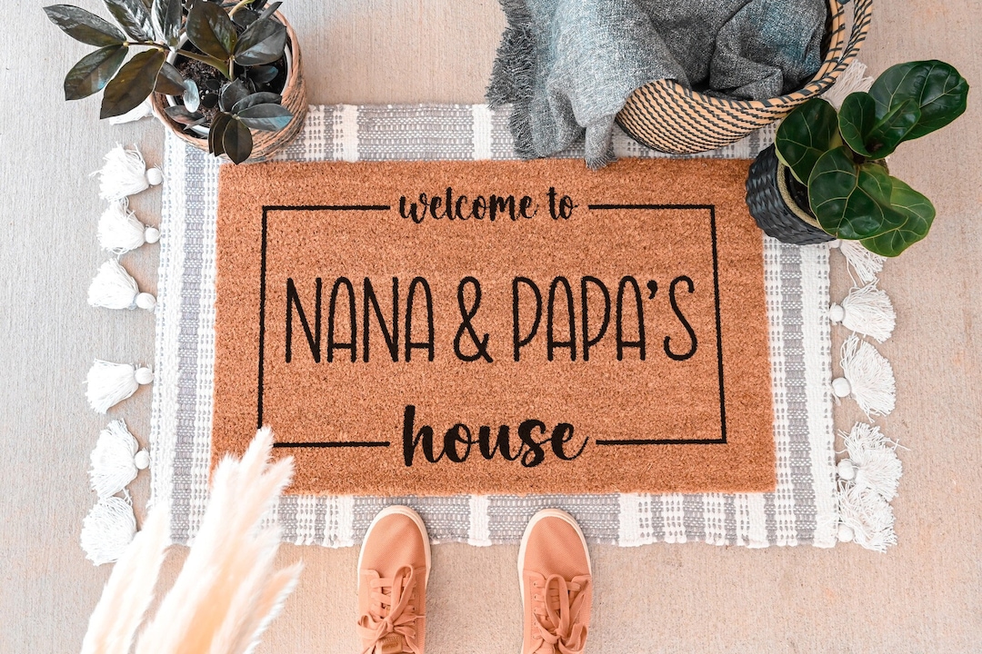 Gift for Grandparents, Doormat, Mat, Personalized Doormat