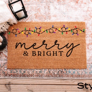 Merry Christmas Doormat, Holiday Doormat, Christmas Doormat, Christmas Welcome Mat, Christmas Decor, Holiday Decor, Farmhouse Christmas Style 4