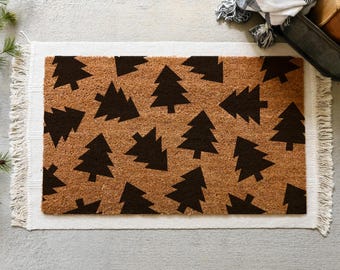 Christmas Tree Doormat, Merry Christmas Doormat, Holiday Door Mat, Christmas Welcome Mat, Christmas Tree Decor, Holiday Decor, Tree Door Mat
