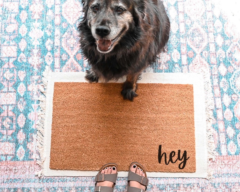Hi/Bye Doormat, Welcome Mat, Funny Doormat, Custom Door Mat, Personalized Doormat, Funny Welcome Mat, Hello Doormat, Housewarming Gift afbeelding 8