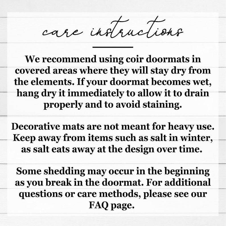 Personalized Doormat Last Name Doormat Custom Doormat Etsy