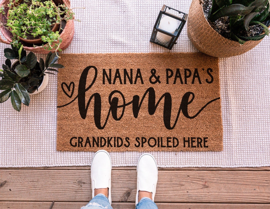 Grandparents Door Mat, Personalized Grandparents Gift Ideas, Christmas