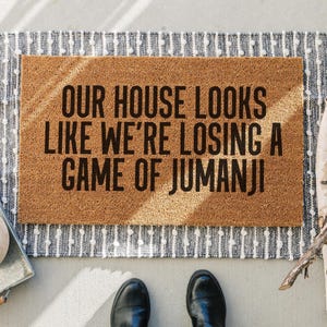 Jumanji Doormat, Funny Doormat, Funny Welcome Mat, Cute Doormat, Personalized Doormat, Custom Doormat, Mothers Day Gift, Funny Door Mat