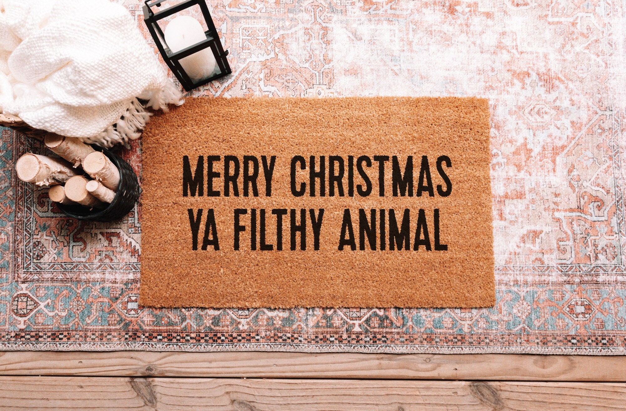 Jolly AF, Funny Christmas Door Mat