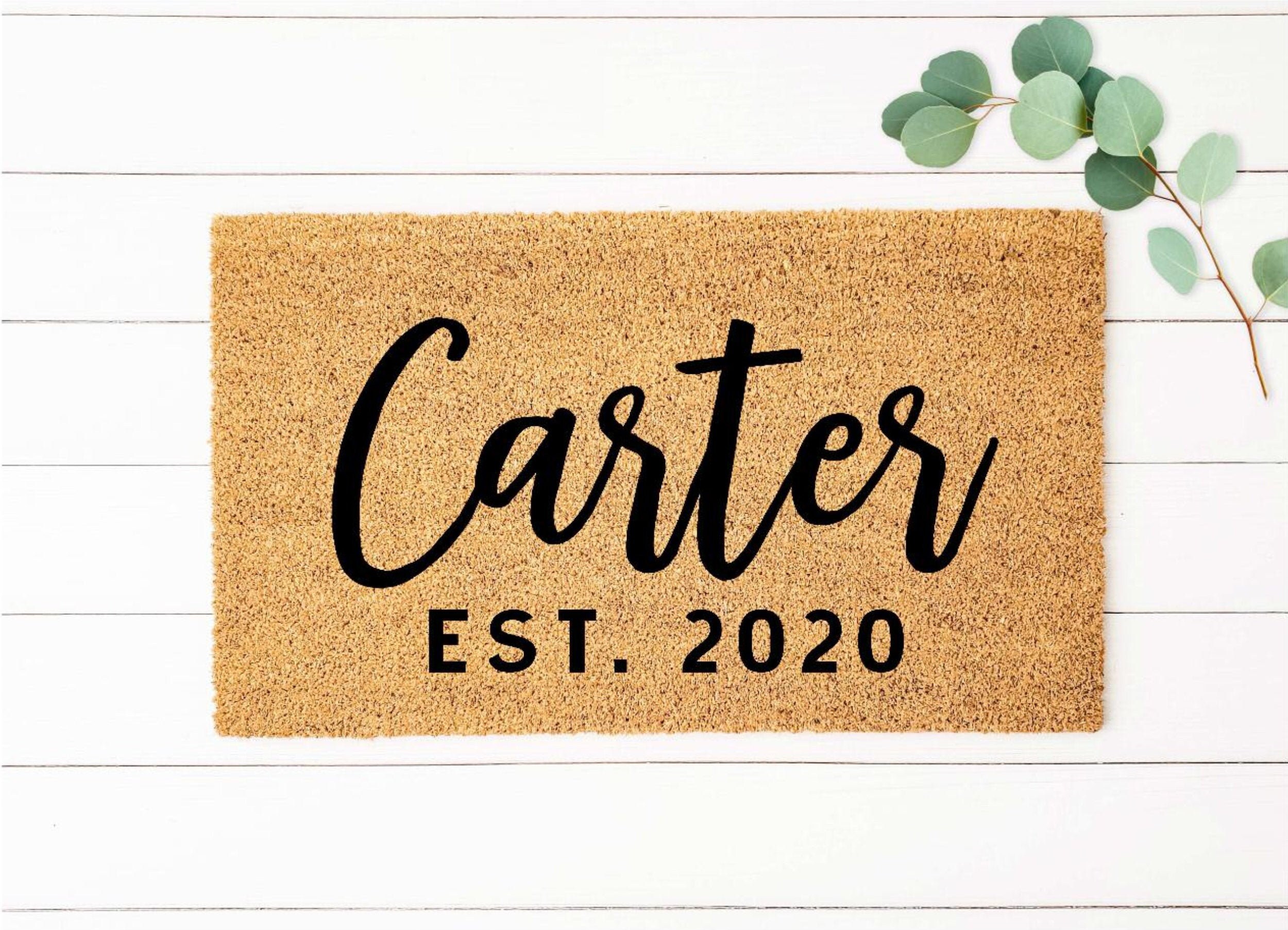 Personalized Doormat Last Name Doormat Custom Doormat Etsy