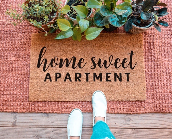 Home Sweet Apartment Doormat, Welcome Mat, Housewarming Gift, Welcome Doormat, Funny Doormat, Cute Doormat, Front Door Mat, Home Sweet Home