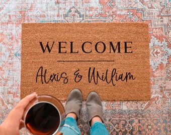 Custom Doormat, Personalized Door Mat, Custom Welcome Mat, Realtor Closing Gift Custom Doormat Front Door Mat Cute Doormat Housewarming Gift