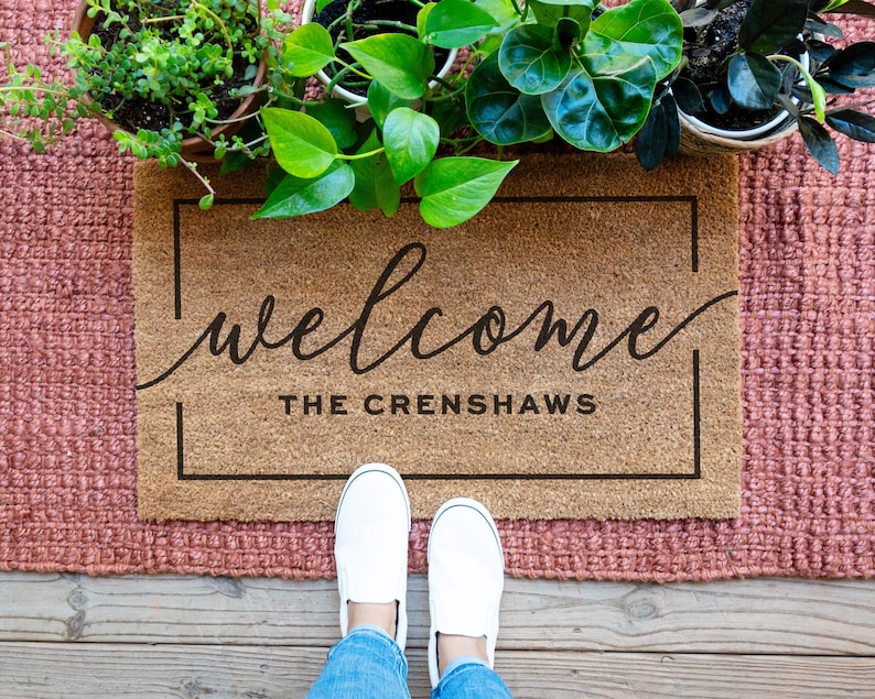 personalized welcome doormat