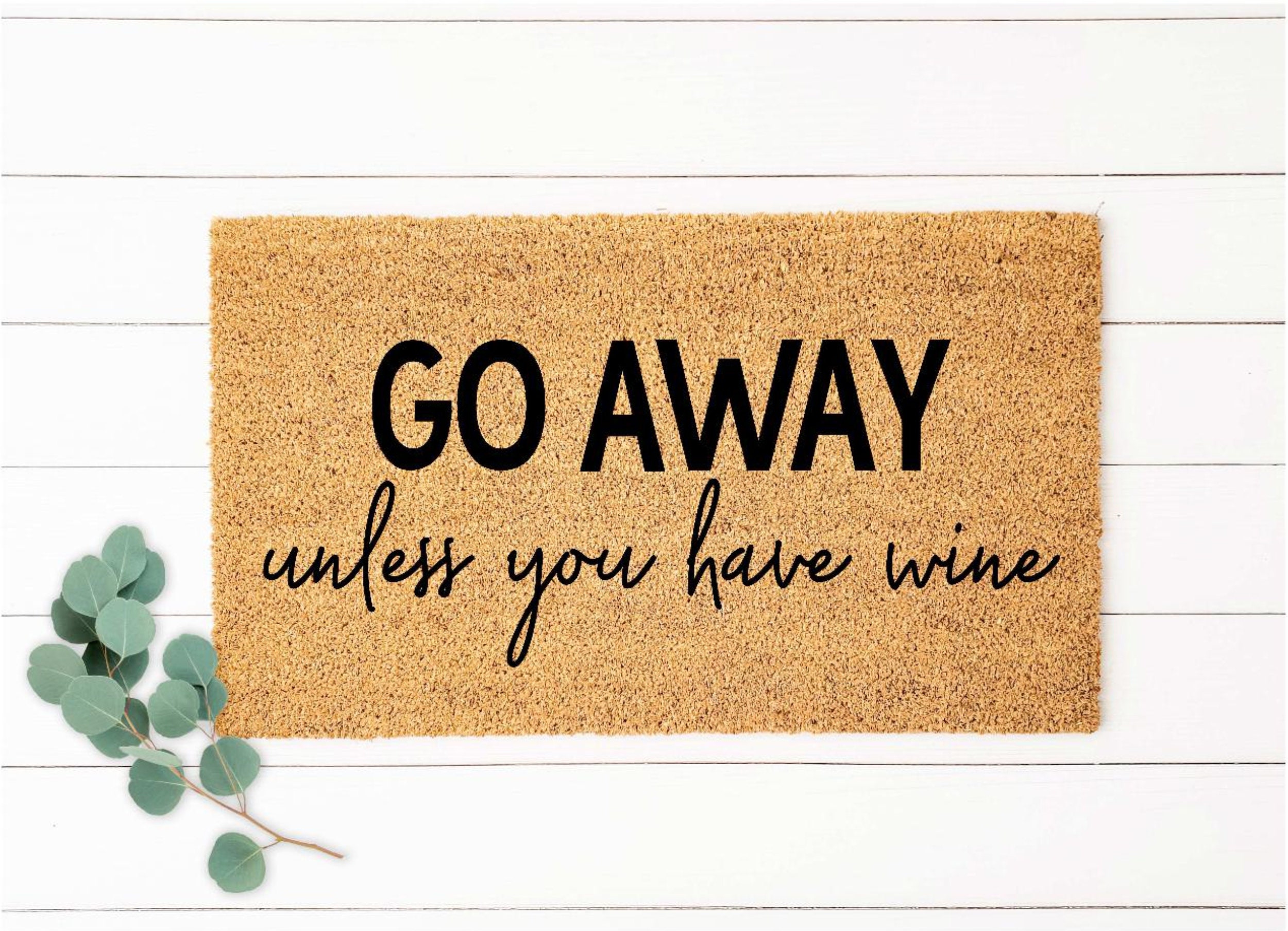 Go Away Doormat Funny Doormat Front Door Mat Funny Etsy