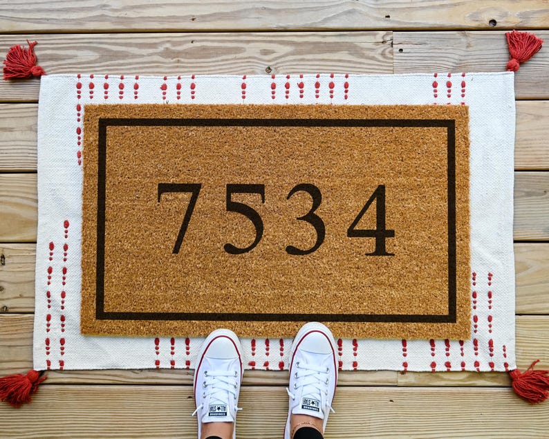 Last Name Doormat, Personalized Doormat, Custom Doormat, Personalized Welcome Mat Housewarming Gift Realtor Closing Gift Custom Wedding Gift image 4
