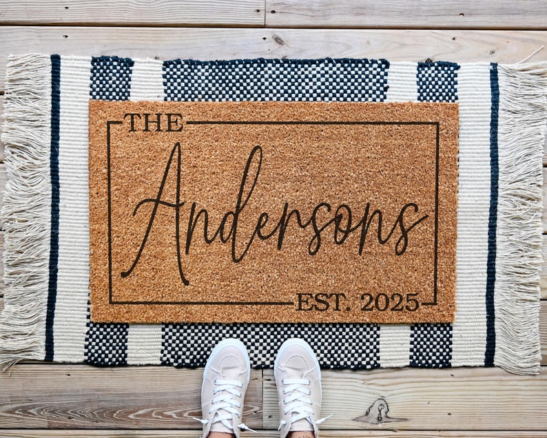 Custom Doormat, Personalized Door Mat, Custom Welcome Mat, Housewarming Gift, Realtor Closing Gift, Outdoor Hosting, Front Porch Decor
