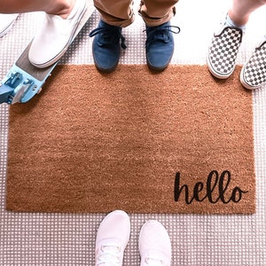 Hi/Bye Doormat, Welcome Mat, Funny Doormat, Custom Door Mat, Personalized Doormat, Funny Welcome Mat, Hello Doormat, Housewarming Gift afbeelding 7