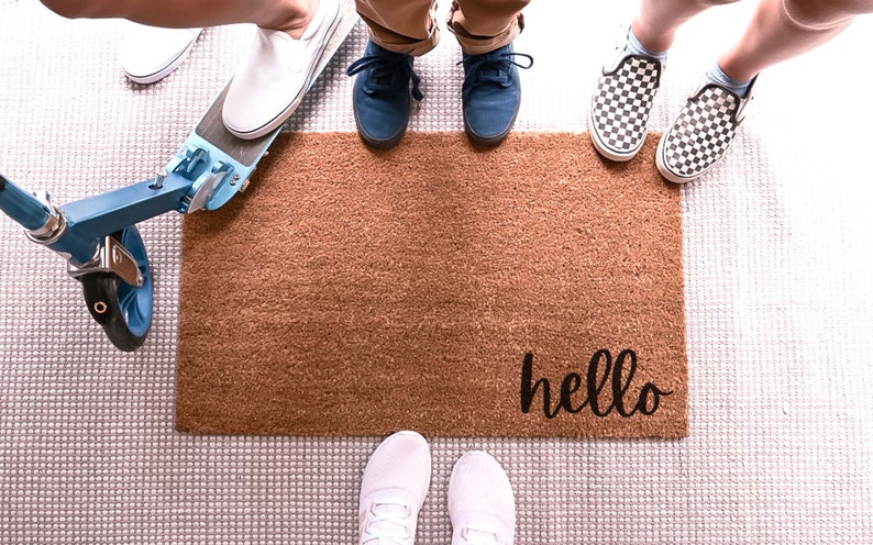 Hi/Bye Doormat, Welcome Mat, Funny Doormat, Custom Door Mat, Personalized Doormat, Funny Welcome Mat, Hello Doormat, Housewarming Gift afbeelding 7