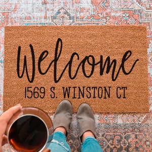 Custom Doormat, Housewarming Gift, Wedding Gift Ideas, Personalized Doormat, Last Name Doormat, Welcome Mat, Closing Gift, Farmhouse Decor image 6