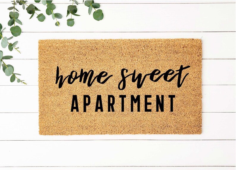 Home Sweet Apartment Doormat Mat Housewarming Gift Etsy