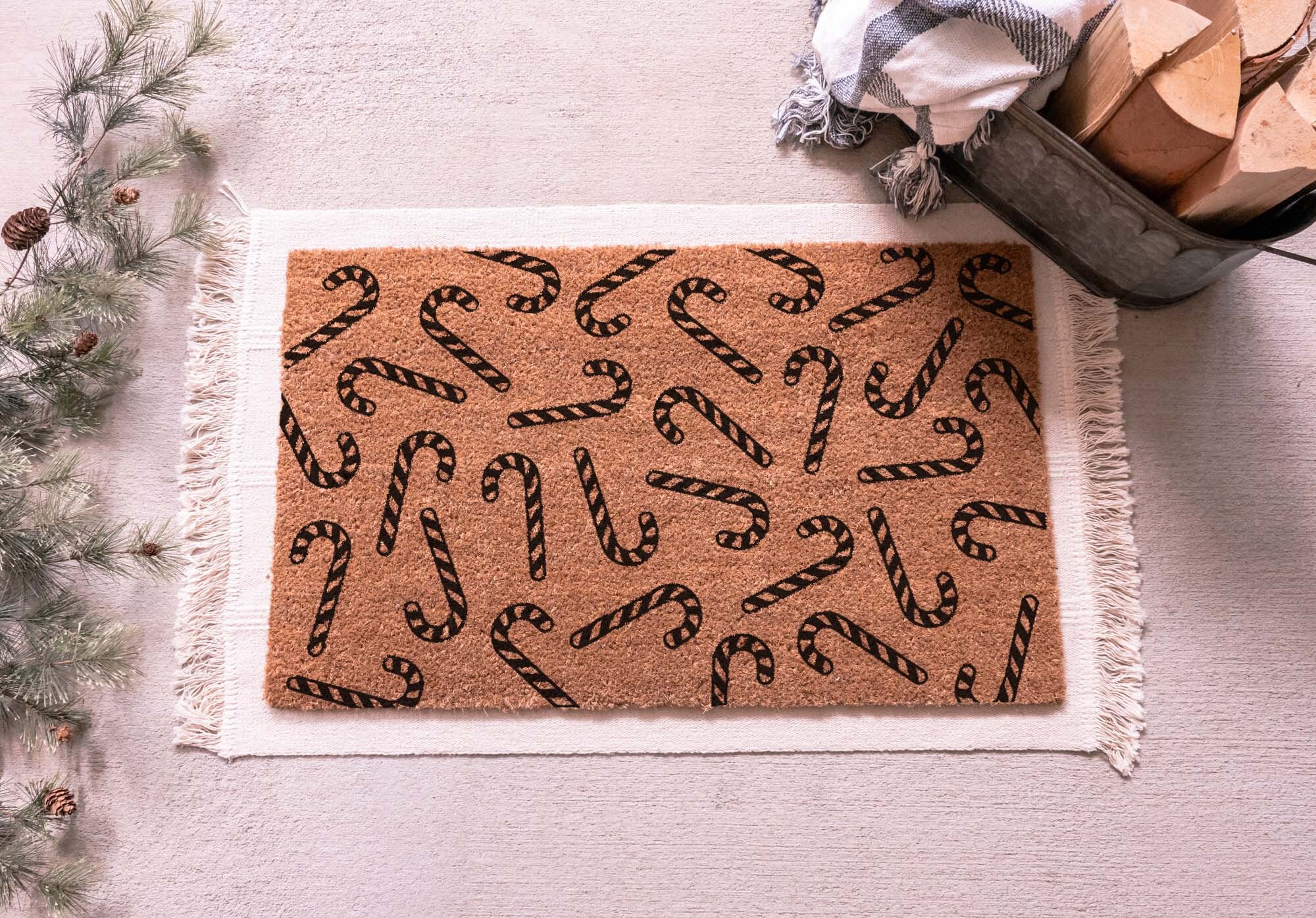 Reindeer Doormat Rudolph Doormat Christmas Door Mat Etsy