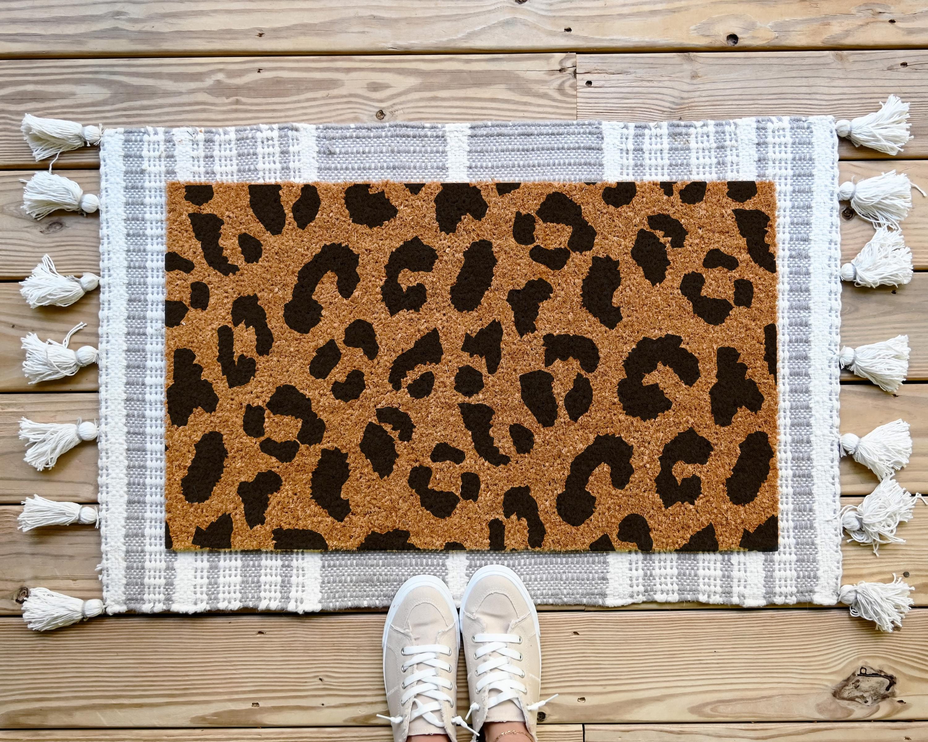 Welcome Cheetah Doormat Welcome Cheetah Doormat