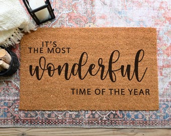 Merry Christmas Doormat, Holiday Doormat, Christmas Doormat, Christmas Welcome Mat, Christmas Decor, Holiday Decor, Winter Door Mat, Doormat