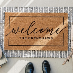 personalized welcome doormat