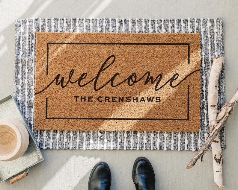 personalized welcome doormat