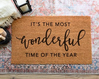 Merry Christmas Doormat, Holiday Doormat, Christmas Doormat, Christmas Welcome Mat, Christmas Decor, Holiday Decor, Winter Door Mat, Doormat