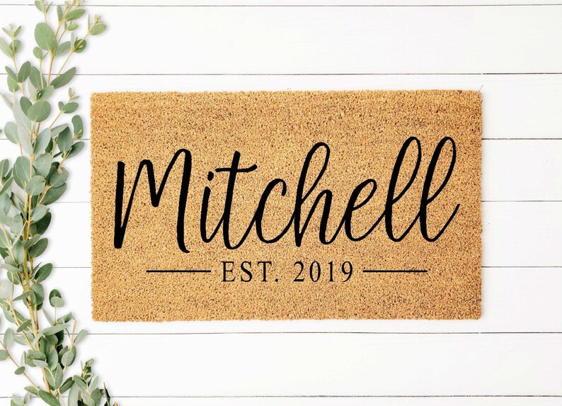 Last Name Doormat Personalized Doormat Custom Doormat Etsy