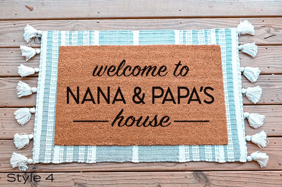 Gift for Grandparents Doormat Mat Personalized Etsy