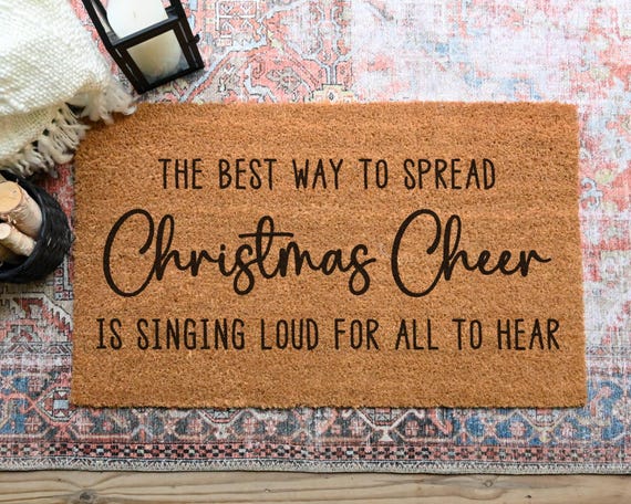 Christmas Cheer Doormat, Christmas Doormat, Holiday Welcome Mat, Holiday Door Mat, Christmas Doormat, Christmas Cheer Door Mat