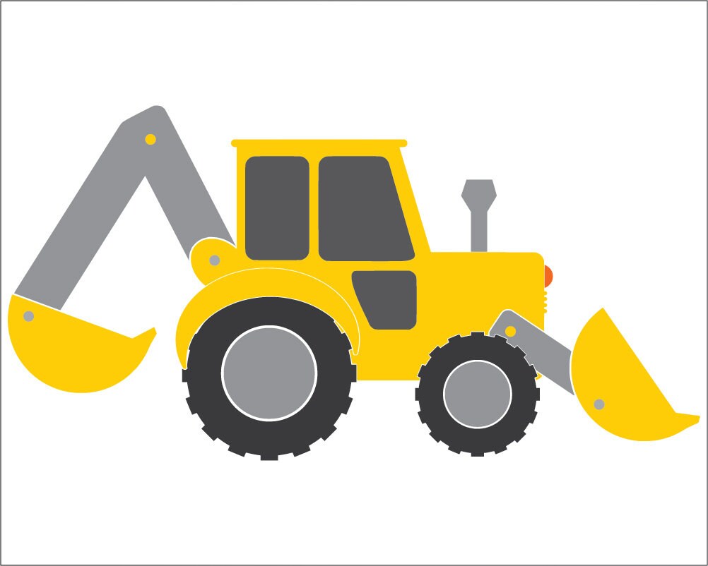 Download Backhoe SVG Loader Clipart-Vector Clip Art Graphics-Digital | Etsy