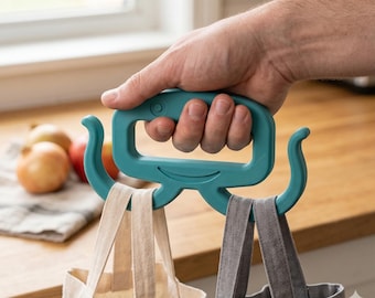 Cute Octopus Grocery Bag Holder Ergonomic Shopping Bag Carrier Heavy Duty Handle Grip Kitchen & Car Organization Gadget