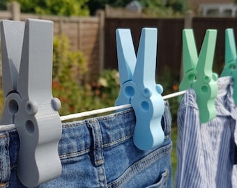 Hippo Clothespin – Cute Laundry Clip, Animal Clothespin, Heavy Duty Clothes Peg, Fun Home Organization, Gift Idea