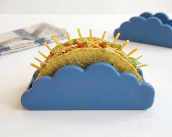 Cloud Taco Holder, Cute Sun Taco Stand, Fun Modern Tableware, Gift Kitchen Decor, Taco Tuesday Party Gift, Hard Shell Rack