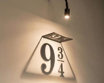 Platform 9 3/4 Magical Shadow Wall Art - Unique Wizard Gift for Movie Fans & Friends - Witchcraft School Decor for Kids Room, Cafe, Bar