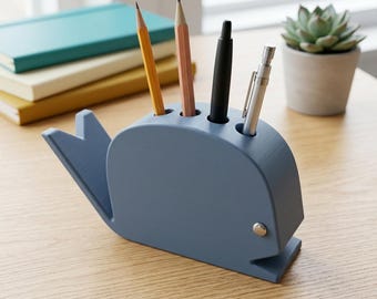 Whale Pencil Holder Phone Stand, Practical Office Gift, Desk Organizer Medical Students, Cool Gift for Teachers School, Unique Doctor Gift