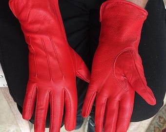Handmade Leather Dress Gloves - Extended Cuff, Unlined Sheepskin