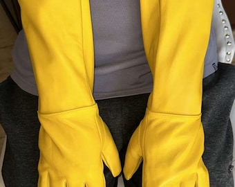 Genuine Leather Long Cuff Costume Medieval Gloves