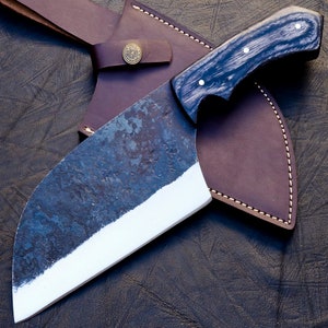 Handmade Forged Carbon Steel Butcher Cleaver Chopper Kitchen knife by KNIFEHILLS (RC-71)