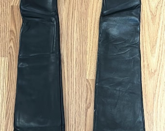 80cm Long Women's Long Opera Dress Gloves Unlined Genuine Leather