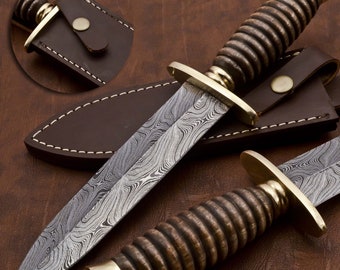 Rare Custom Damascus Dagger Knife By Knifehills