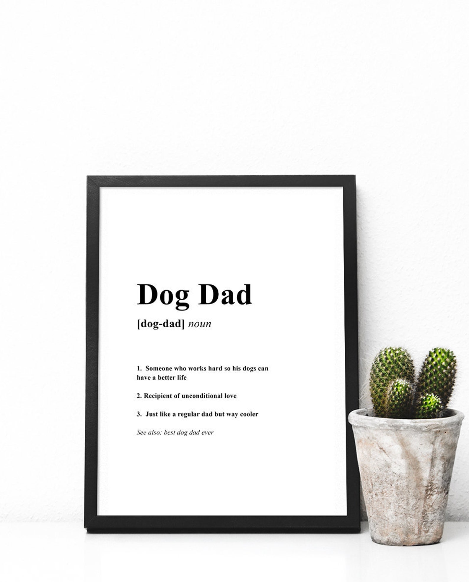 Dog Dad Dictionary Definition A4 Pet Quote Print Digital Etsy UK